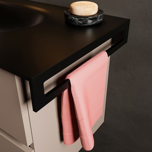 EASY Porte-serviettes vertical encastré 40cm pour lavabo encastré. Position avant droite.-3