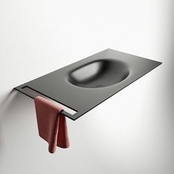 EASY Inbouw handdoekhouder Horizontaal  40cm voor inbouwwastafel. Positie zijkant Links.