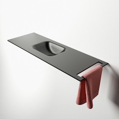 EASY Porte-serviettes horizontal encastré 40cm pour lavabo encastré. Position latérale droite.