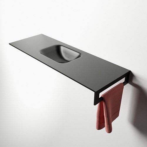 EASY Porte-serviettes vertical encastré 40cm pour lavabo encastré. Position avant droite.