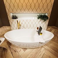 HOLM vasca da bagno indipendente 180x85cm colore Talc / Talc.