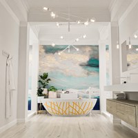 HOLM DESIGN vasca da bagno indipendente 180x85cm colore Ocher / Talc.