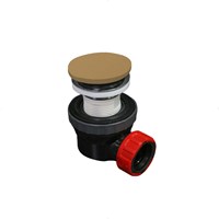 Platzsparender Klicksiphon 6,7cm hoch, solid surface rund farbe Oro