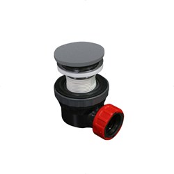 Ruimte besparende click sifon 6,7cm hoog Solid surface rond Plata