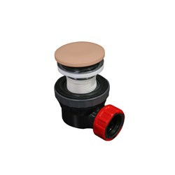 Ruimte besparende click sifon 6,7cm hoog Solid surface rond Rosee