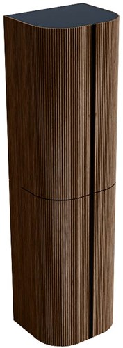 KURVE 160cm bathroom column color Walnut with 4 doors.