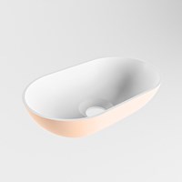 POOLE solid surface opzetkom kleur Rosee | Talc. Afmeting 30x18x8cm-2