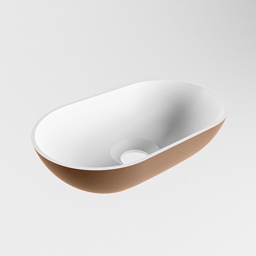 POOLE Countertop Basin solid surface 30cm color Rust / Talc.-2