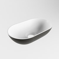 POOLE Vasque à poser solid surface 30cm couleur Urban / Talc.-2
