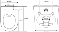 Lijntekening | LAVIE Toiletpot