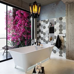 LUNDY vasca da bagno indipendente 170x75cm colore Talc / Talc.