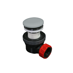 Space-saving click waste 6.7cm high solid surface color Clay.