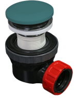 Ruimte besparende click sifon 6,7cm hoog Solid surface rond Smag-2