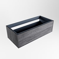 ERIN badmeubel onderkast 100cm met 1 lade in de kleur Antracite, Geen uitsparing in lade.