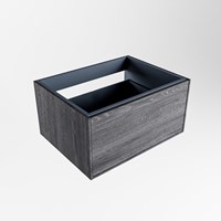 ERIN badmeubel onderkast 60cm met 1 lade in de kleur Antracite, Geen uitsparing in lade.