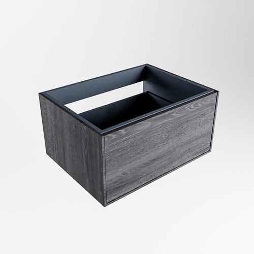 ERIN badmeubel onderkast 60cm met 1 lade in de kleur Antracite, Geen uitsparing in lade.