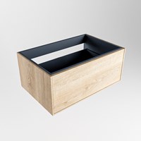 ERIN waschtischunterschrank 70cm mit 1 schublade in der farbe Washed Oak, Kein Ausschnitt in der Schublade.