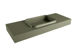 MONDIAZ RIDGE VRIJHANGENDE SOLID SURFACE WASTAFEL