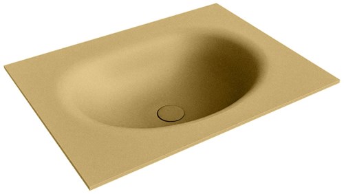 MOON Oro solid surface inbouw wastafel 61cm. Positie wasbak Midden. 