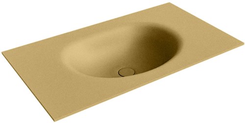 MOON Oro solid surface inbouw wastafel 80cm. Positie wasbak Midden. 