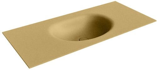 MOON Oro solid surface inbouw wastafel 101cm. Positie wasbak Midden. 