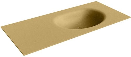 MOON Oro solid surface inbouw wastafel 100cm. Positie wasbak Rechts. 