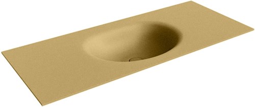 MOON Oro solid surface inbouw wastafel 111cm. Positie wasbak Midden. 