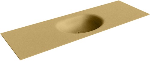 MOON Oro solid surface inbouw wastafel 140cm. Positie wasbak Midden. 