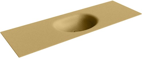 MOON Oro solid surface inbouw wastafel 141cm. Positie wasbak Midden. 