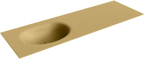 MOON Oro solid surface inbouw wastafel 140cm. Positie wasbak Links. 