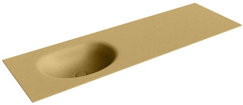 MOON Oro solid surface inbouw wastafel 151cm. Positie wasbak Links. 