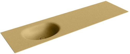 MOON Oro solid surface inbouw wastafel 170cm. Positie wasbak Links. 