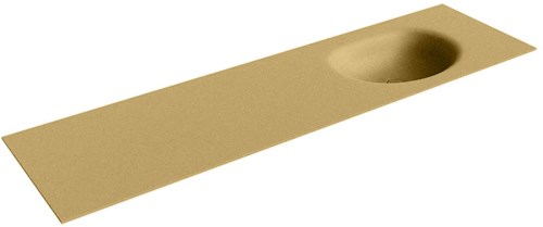 MOON Oro solid surface inbouw wastafel 170cm. Positie wasbak Rechts. 