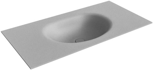 MOON Plata solid surface inbouw wastafel 91cm. Positie wasbak Midden. 