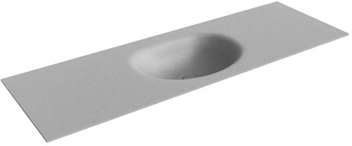 MOON Plata solid surface inbouw wastafel 141cm. Positie wasbak Midden. 