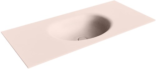 MOON Rosee solid surface inbouw wastafel 100cm. Positie wasbak Midden. 