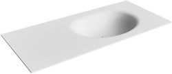 MOON Talc Lavabo encastré solid surface 100cm. Position lavabo Droite.