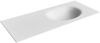 MOON Talc Lavabo incasso solid surface 110cm. Posizione lavabo Destra.