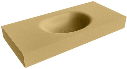 MOON Oro vrijhangende wastafel 101cm. Positie wasbak Midden rand 12cm. 