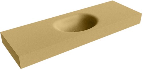 MOON Oro vrijhangende wastafel 141cm. Positie wasbak Midden rand 12cm. 