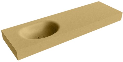 MOON Oro vrijhangende wastafel 150cm. Positie wasbak Links rand 12cm. 