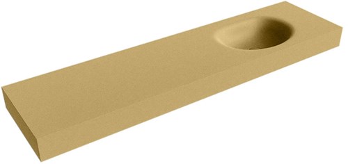 MOON Oro vrijhangende wastafel 180cm. Positie wasbak Rechts rand 12cm. 