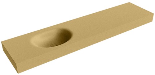 MOON Oro vrijhangende wastafel 190cm. Positie wasbak Links rand 12cm. 