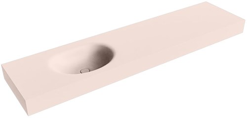 MOON Rosee vrijhangende wastafel 191cm. Positie wasbak Links rand 12cm. 
