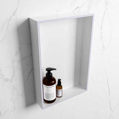 EASY Nis 44,5x29,5cm in solid surface kleur Cale | Talc. 1 vak  geschikt voor in- of opbouw