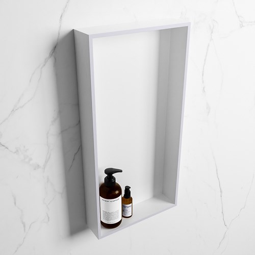EASY Nis 59,5x29,5cm in solid surface kleur Cale | Talc. 1 vak  geschikt voor in- of opbouw