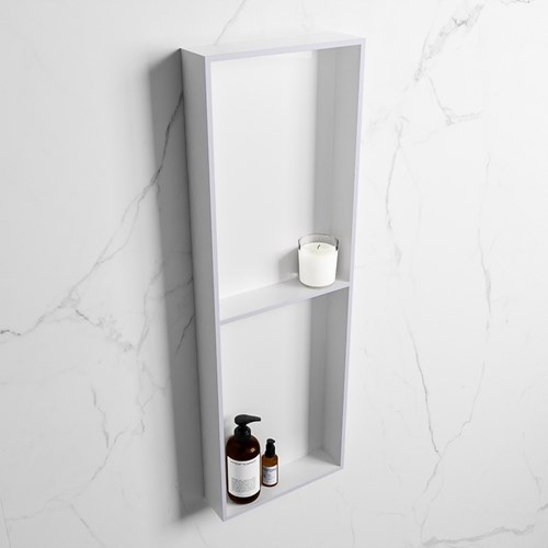 EASY Nis 149,5x29,5cm in solid surface kleur Cale | Talc. 2 vakken geschikt voor in- of opbouw