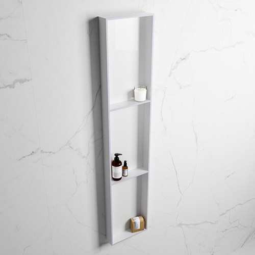 EASY Nis 149,5x29,5cm in solid surface kleur Cale | Talc. 3 vakken  geschikt voor in- of opbouw