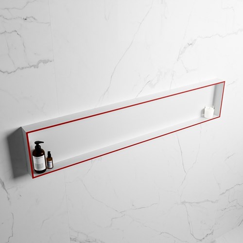 EASY Nis 149,5x29,5cm in solid surface kleur Fire | Talc. 1 vak  geschikt voor in- of opbouw