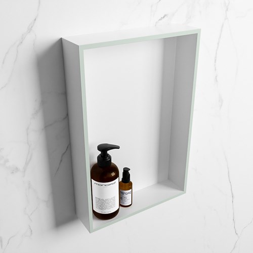 EASY Nis 44,5x29,5cm in solid surface kleur Greey | Talc. 1 vak  geschikt voor in- of opbouw